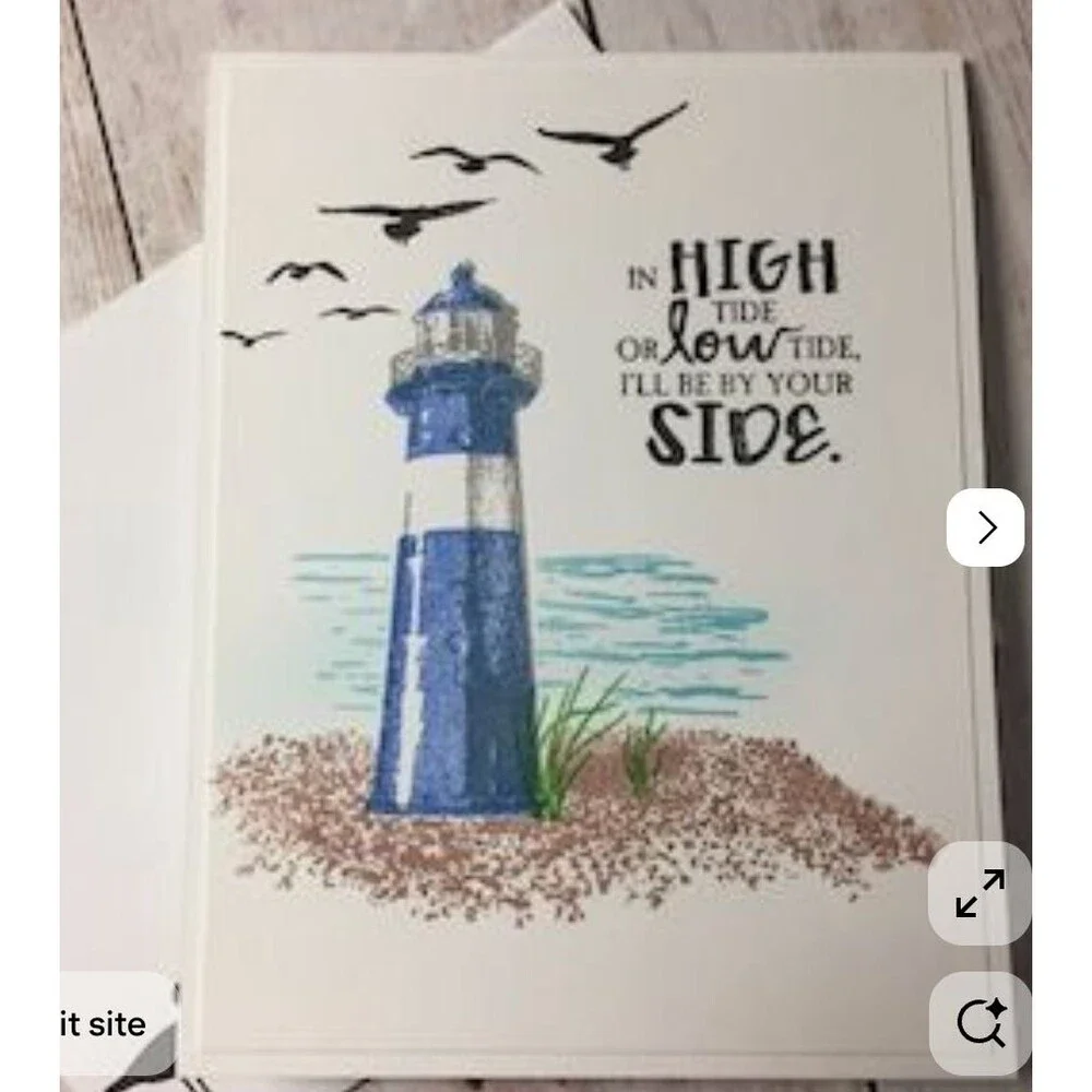 HIGH TIDE Stamp Set Stampin Up Lighthouse Seagulls Sand Friendship photopolymer